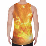 Sunrise Sky Print Men's Velvet Tank Top