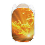 Sunrise Sky Print Mesh Laundry Hamper
