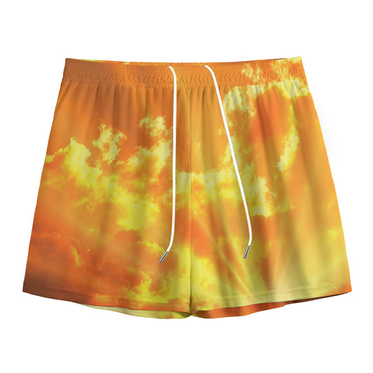 Sunrise Sky Print Mesh Shorts