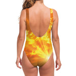 Sunrise Sky Print One Piece Swimsuit