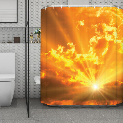 Sunrise Sky Print Polyester Shower Curtain