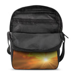 Sunrise Sky Print Rectangular Crossbody Bag