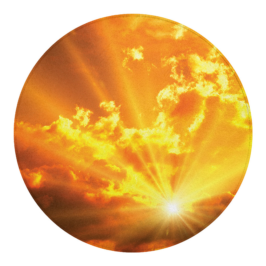 Sunrise Sky Print Round Blanket
