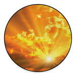 Sunrise Sky Print Round Floor Mat