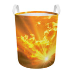 Sunrise Sky Print Round Laundry Basket