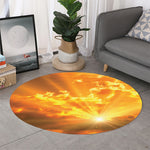 Sunrise Sky Print Round Rug