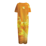 Sunrise Sky Print Short Sleeve Long Nightdress