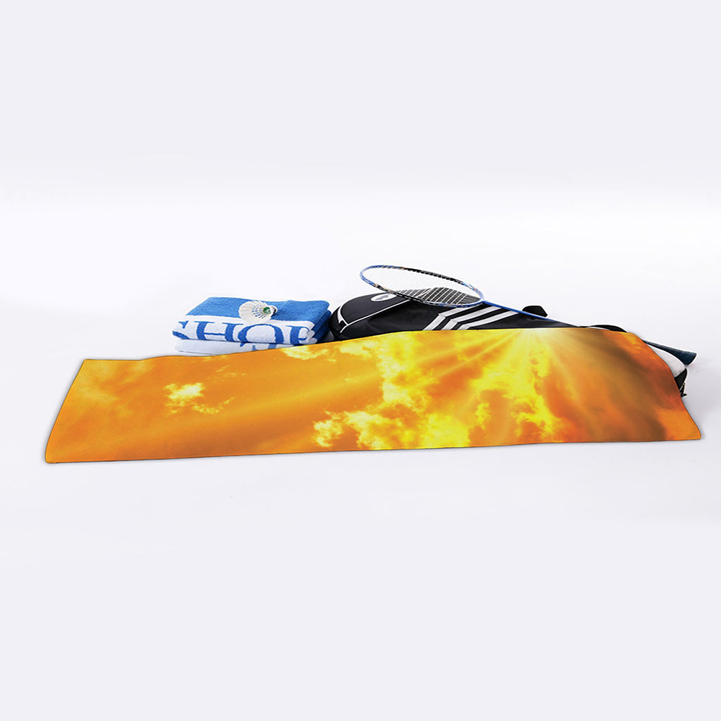 Sunrise Sky Print Sports Towel