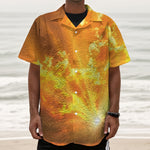Sunrise Sky Print Textured Short Sleeve Shirt