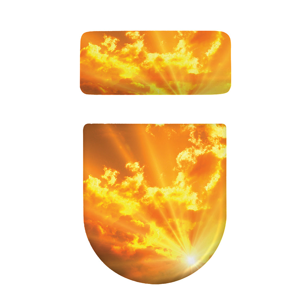 Sunrise Sky Print Toilet Lid And Tank Cover Set