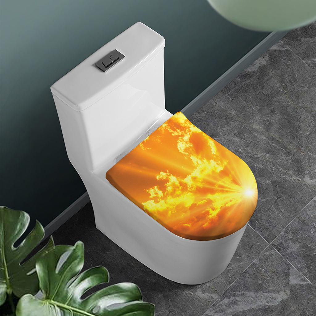 Sunrise Sky Print Toilet Lid Cover