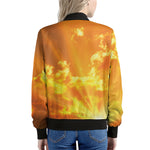 Sunrise Sky Print Women's Bomber Jacket