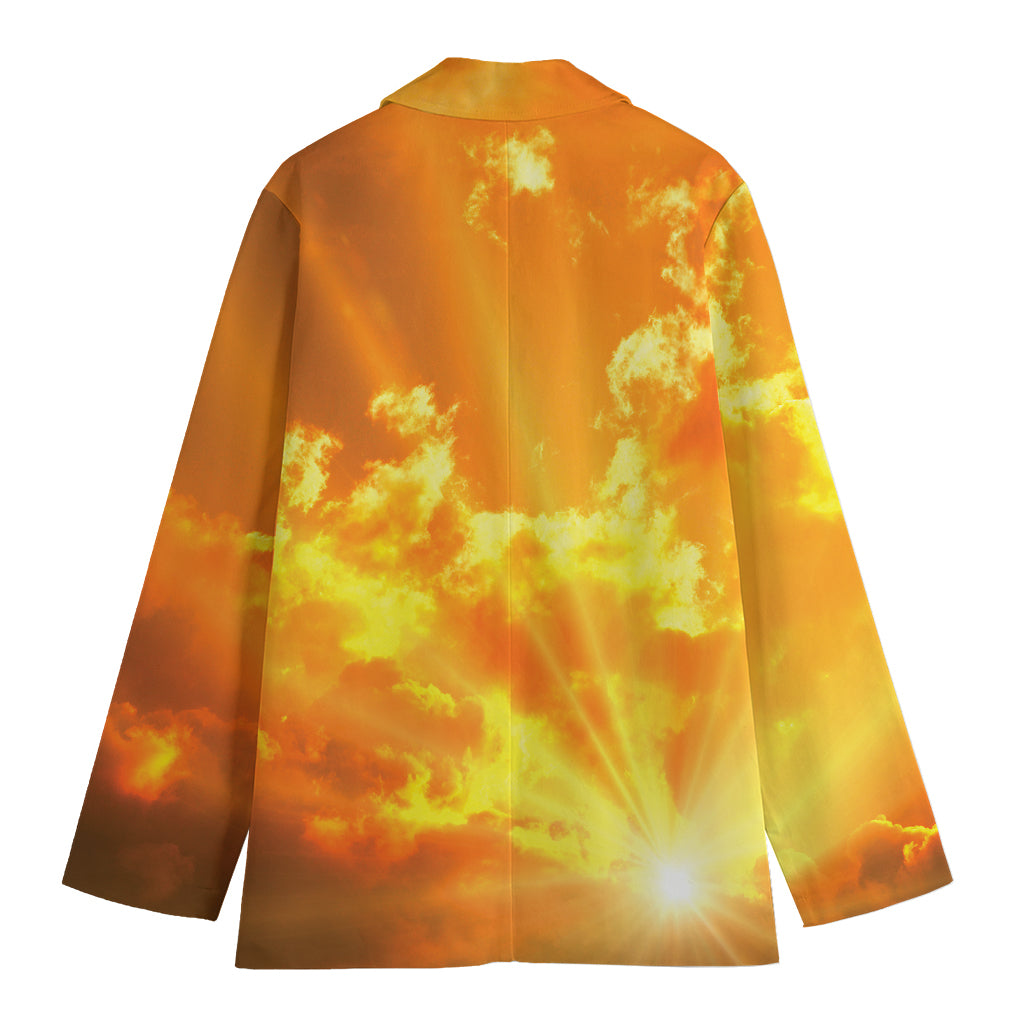 Sunrise Sky Print Women's Cotton Blazer