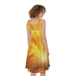 Sunrise Sky Print Women's Sleeveless Dress