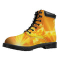 Sunrise Sky Print Padded Collar Lace Up Boots