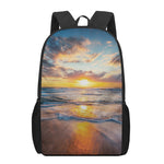 Sunrise Wave Print 17 Inch Backpack