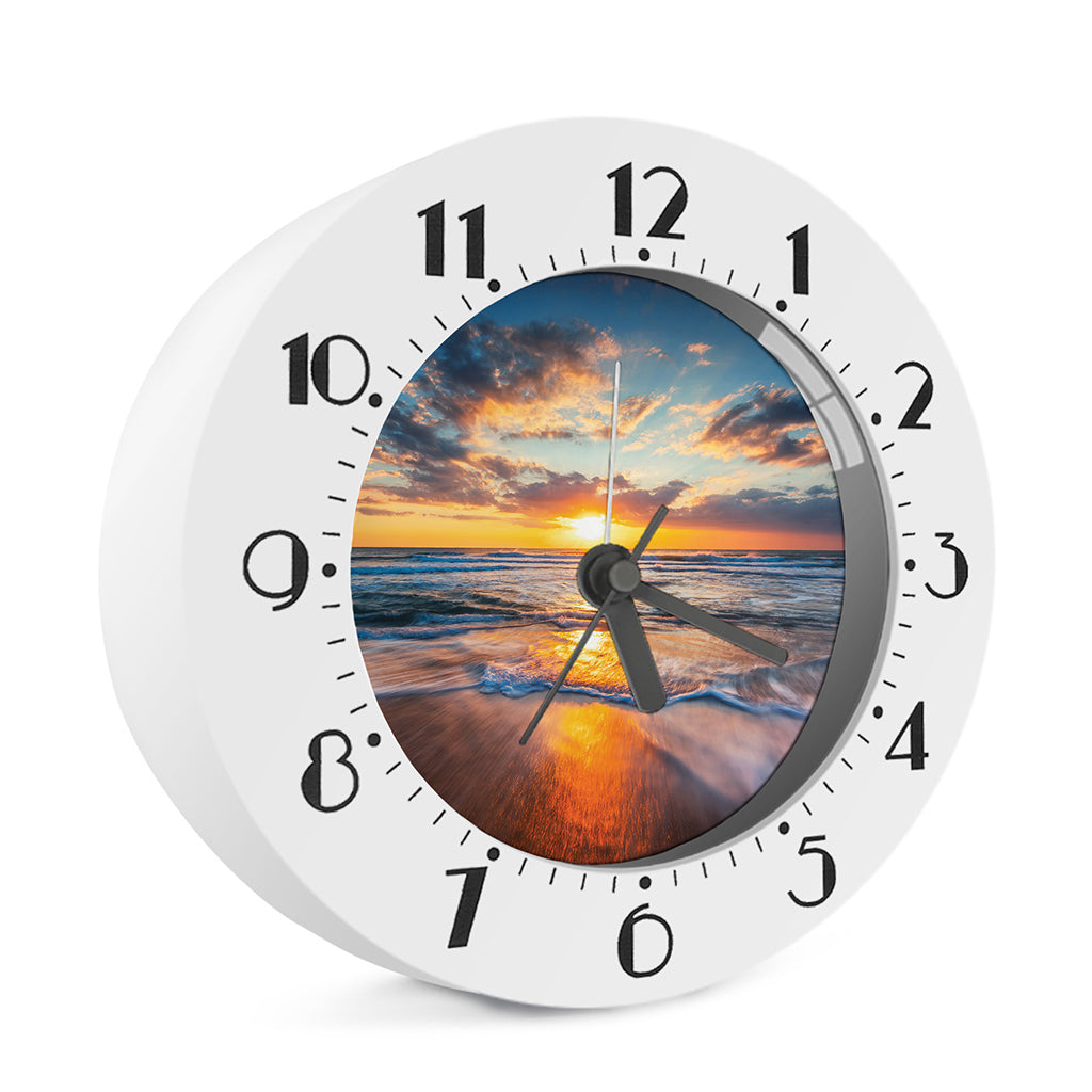 Sunrise Wave Print Alarm Clock