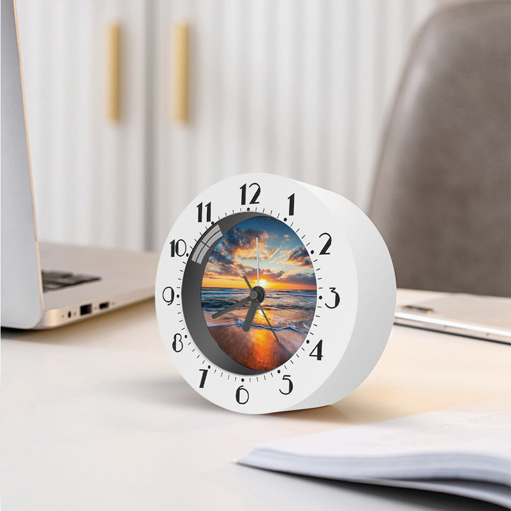 Sunrise Wave Print Alarm Clock