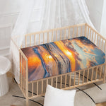 Sunrise Wave Print Baby Crib Sheet