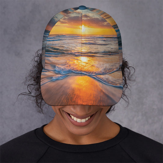 Sunrise Wave Print Baseball Cap