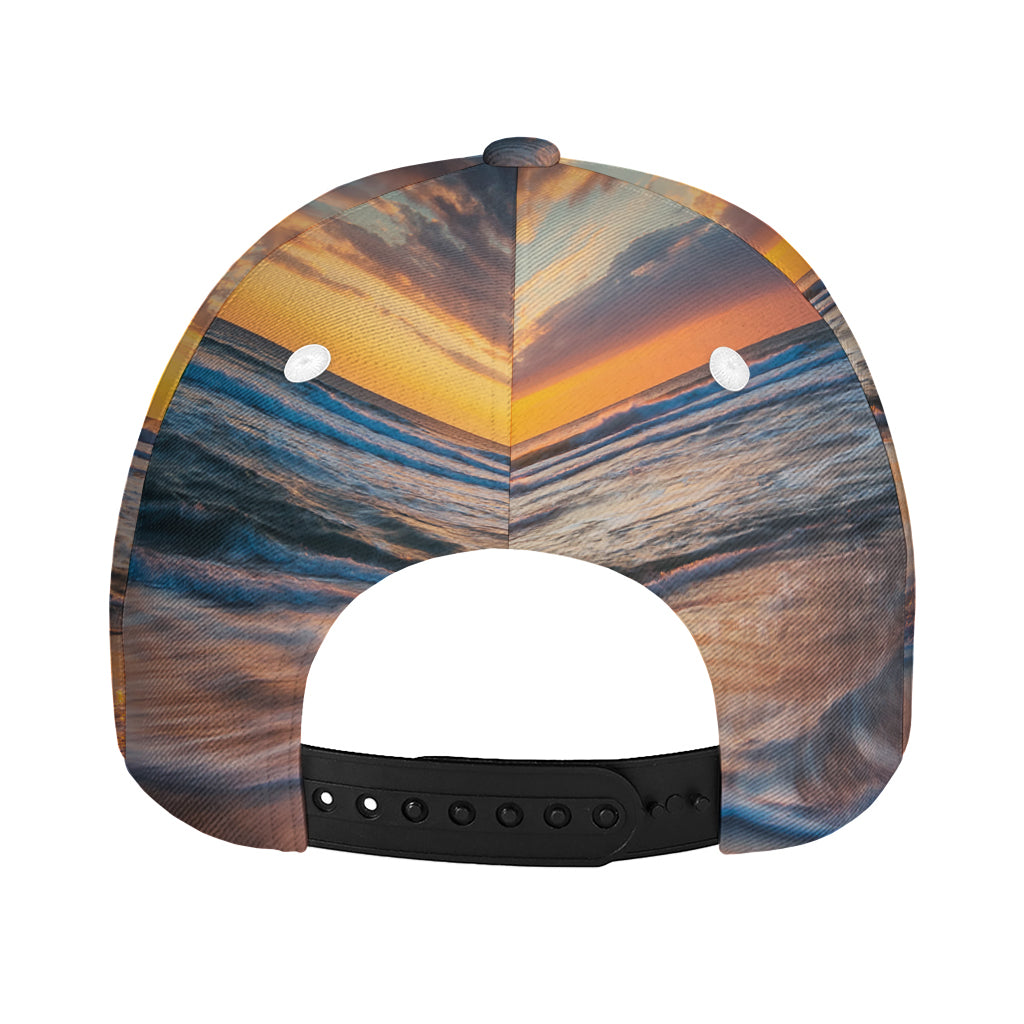 Sunrise Wave Print Baseball Cap
