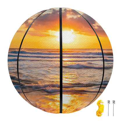 Sunrise Wave Print Basketball
