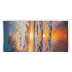 Sunrise Wave Print Beach Towel