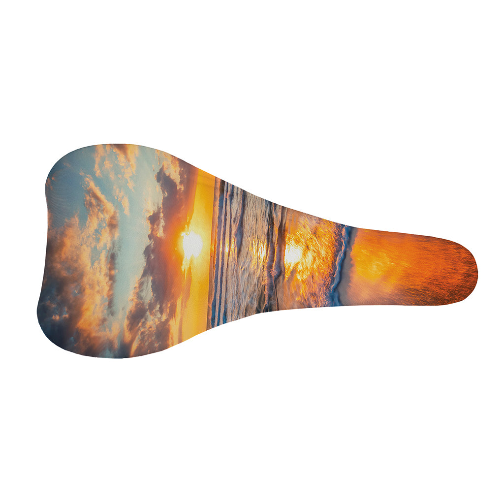 Sunrise Wave Print Bicycle Seat Cover