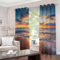 Sunrise Wave Print Dimout Grommet Curtains