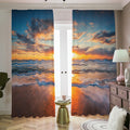 Sunrise Wave Print Dimout Pencil Pleat Curtains