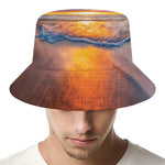 Sunrise Wave Print Bucket Hat