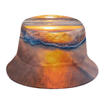 Sunrise Wave Print Bucket Hat