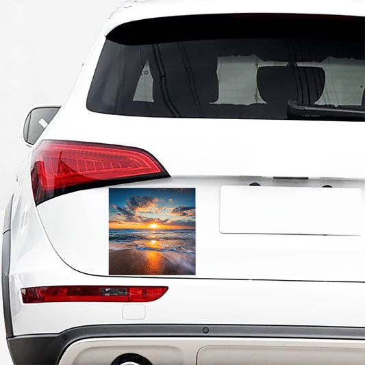 Sunrise Wave Print Car Sticker