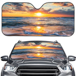 Sunrise Wave Print Car Windshield Sun Shade