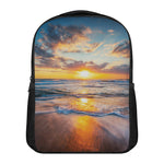 Sunrise Wave Print Casual Backpack