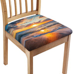 Sunrise Wave Print Chair Cushion Cover