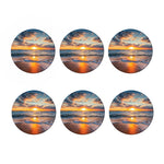 Sunrise Wave Print Coaster Set