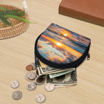 Sunrise Wave Print Coin Purse