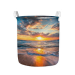 Sunrise Wave Print Collapsible Laundry Basket