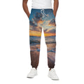 Sunrise Wave Print Cotton Sweatpants