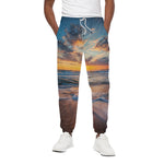 Sunrise Wave Print Cotton Pants