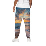 Sunrise Wave Print Cotton Pants