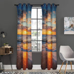 Sunrise Wave Print Curtain