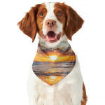 Sunrise Wave Print Dog Bandana