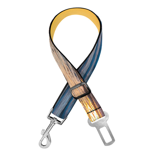 Sunrise Wave Print Dog Seat Belt