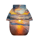 Sunrise Wave Print Dog Zip Up Hoodie