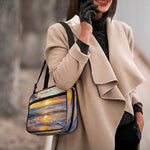 Sunrise Wave Print Double Strap Bible Bag