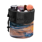 Sunrise Wave Print Drawstring Makeup Bag