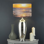 Sunrise Wave Print Drum Lamp Shade