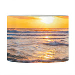 Sunrise Wave Print Drum Lamp Shade